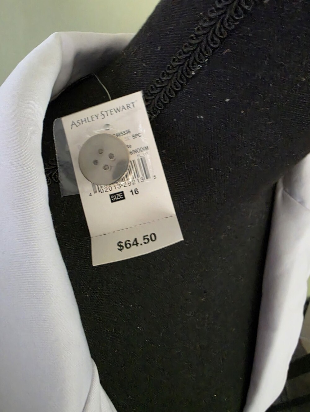 Ashley Stewart White Pleated Cape Blazer - Picture 3 of 9